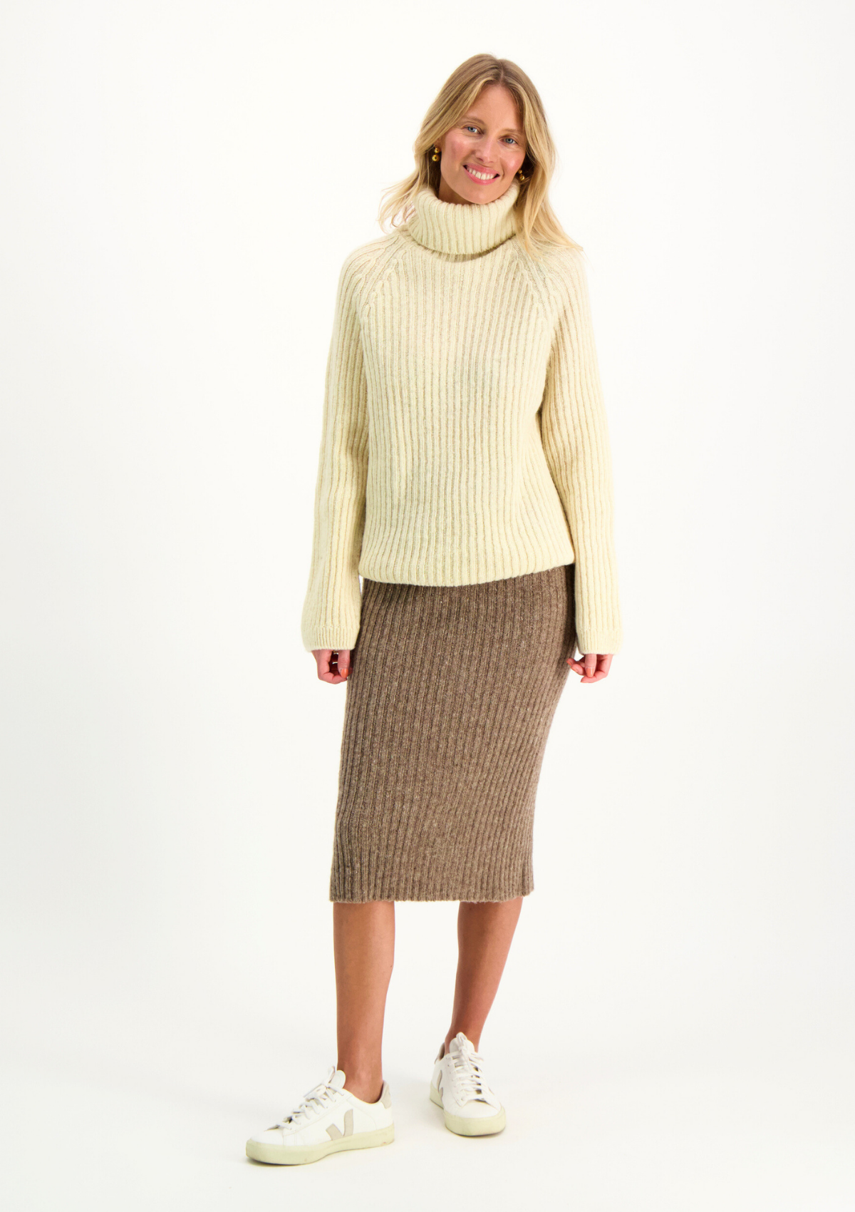Midi Wool Skirt by Ekta Helsinki 100% Pure Wool - Main Image