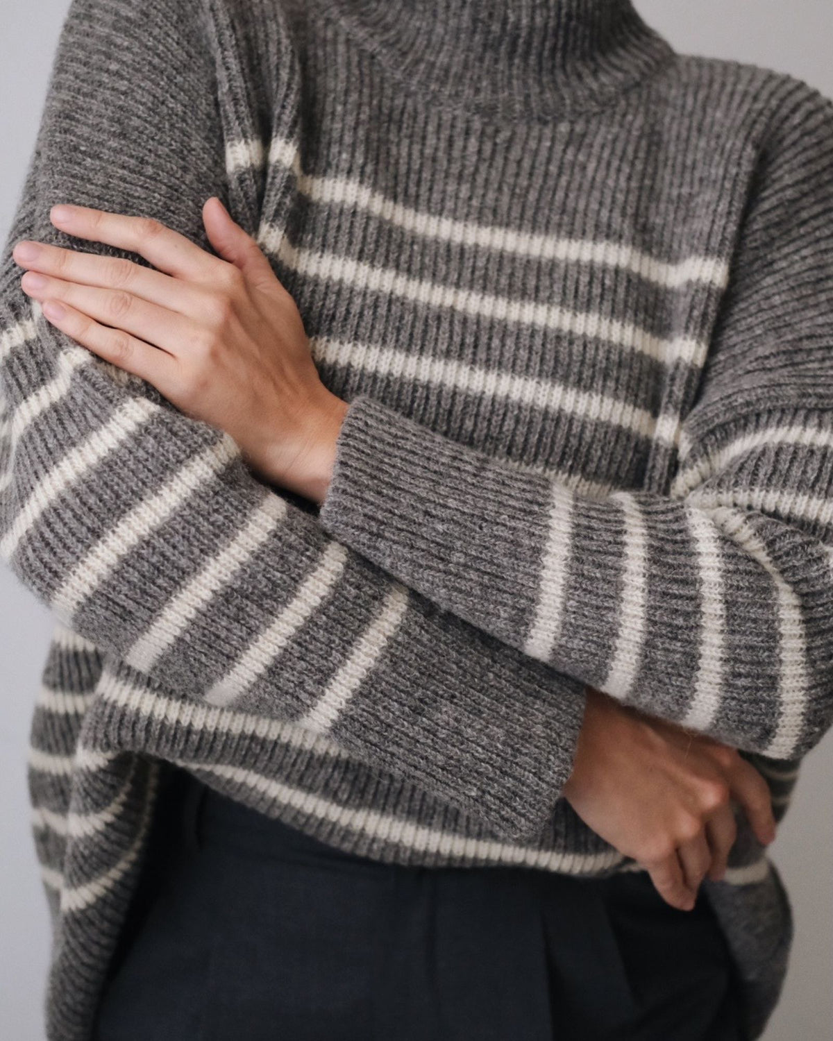 Katrine Wool Turtleneck Grey