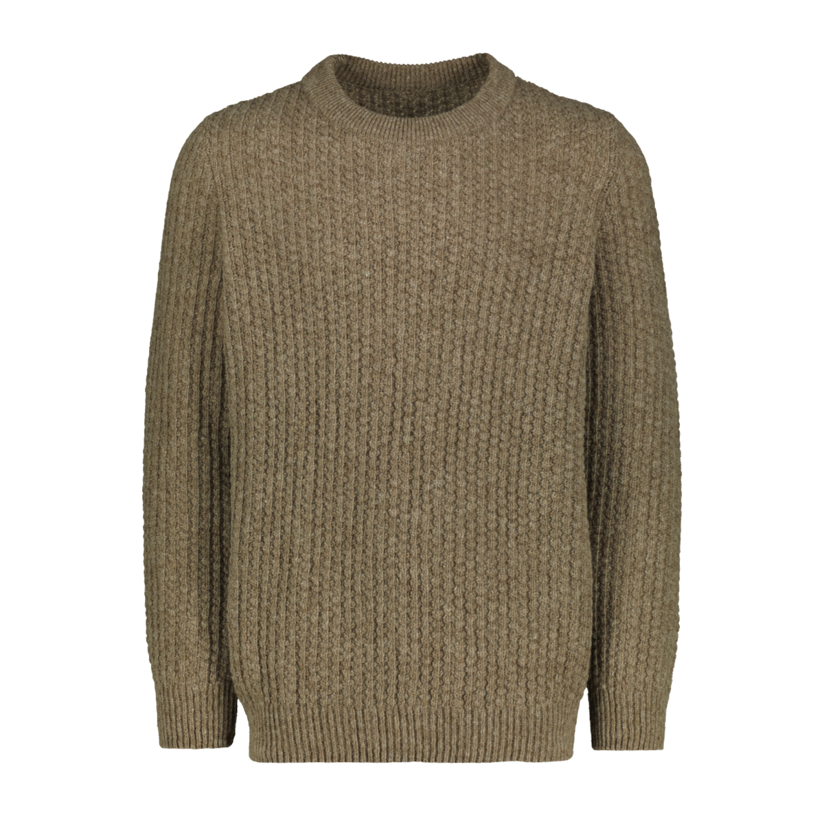 O-neck beige knit made of Finnish responsible sheep wool and manufactured in Finland. 