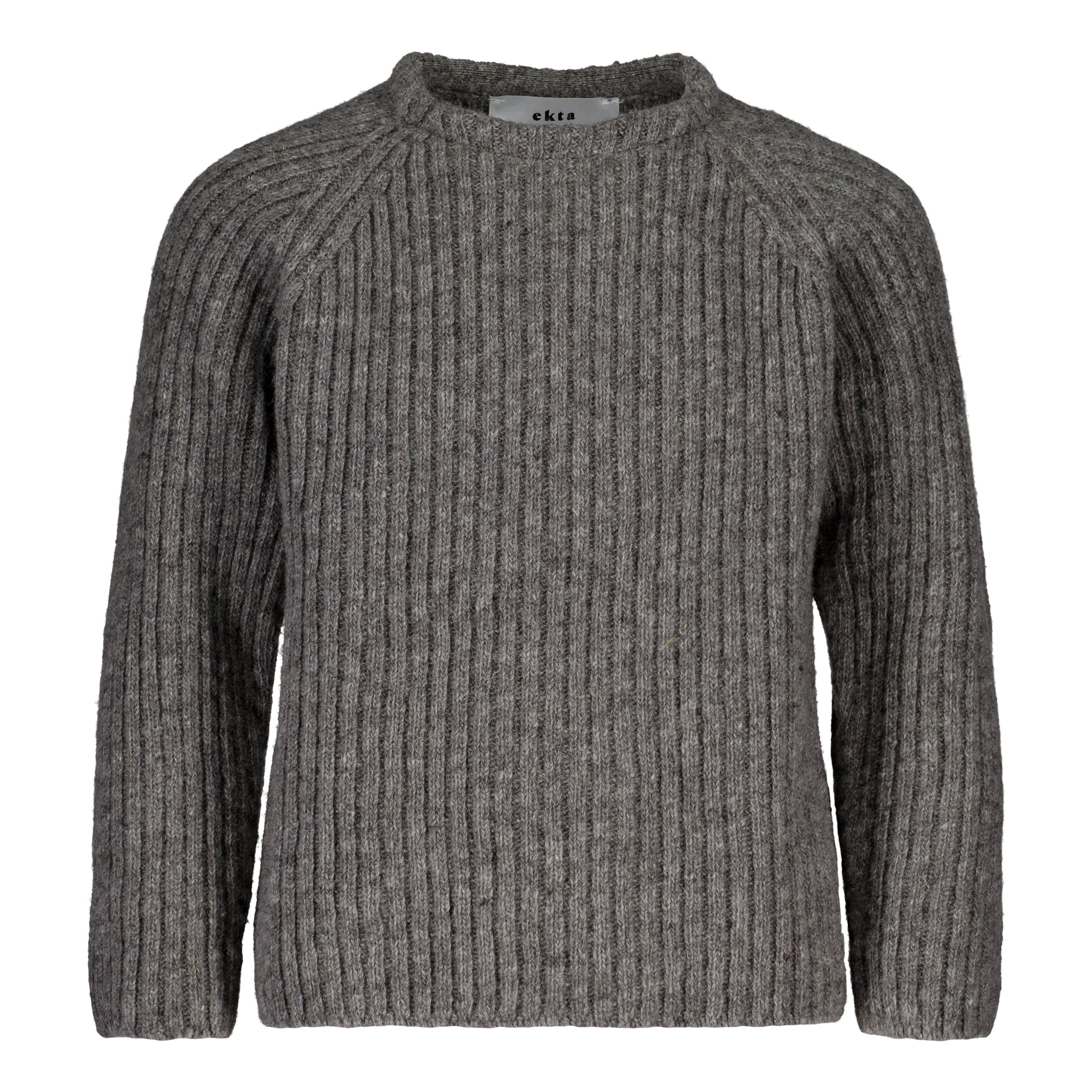 Kids responsible Finnish sheep wool knit in grey, manufactured in Finland. 